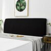 Chen0-super Universal Elastic Bed Headboard Slipcover Protector, Stretch Dustproof All-inclusive Bed Headboard Cover Set - Dark/Light Gray, Beige