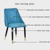dining chair Kitchen Dining Room Furniture Chairs Set Of 2 Dining Chairs Matte Leather Upholstered Accent Chairs Modern Living Room Side Chairs f