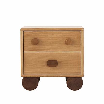 FRDTSG Nordic Solid Wood Children's Bedside Table Cartoon Shelf Boy And Girl Bedside Cabinet Simple Bedroom Storage Cabinet
