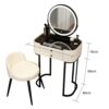 BVDSG Solid Wood Dressing Table Bedroom Small Apartment Slate Table Dressing Table (Color : Argento, Size : Light Grey)