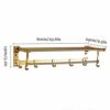 Towel Rack Bathroom Towel Rail Foldable Aluminum Storage Rack Wall Mounted Rustproof Double Layer Towel Bars with 7 Hook Drilling Installation