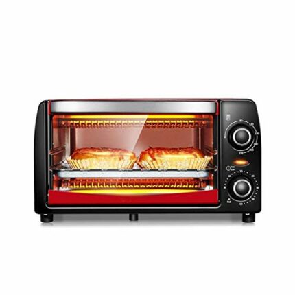 QUIM Mini 12L Toaster Oven, Multi-function Stainless Steel Finish with Timer - Toast - Bake - Broil, Natural Convection - 1050 Watts of Power