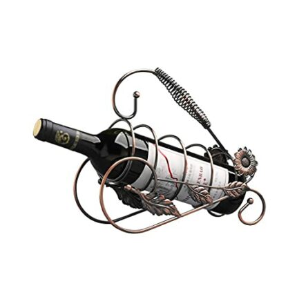 NEOCHY Retro Wine Rack Decoration Modern Light Leaf Portable Wine Rack Creative Home Wine Cabinet Display Wine Rack