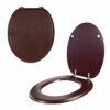 Anika 92499 Marble Effect Toilet Seat Anti Bacterial Coating Chrome Hinges, 43cm x 37.5cm