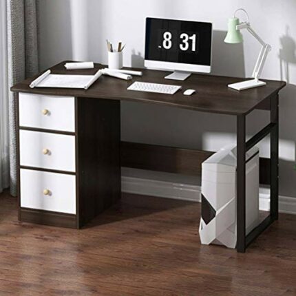 HDDFG Modern Fashion Computer Desk Office Computer Stand Desk Student Writing Study Desk 3 Drawer Learning Table Home Furniture Home Office Game