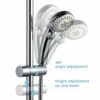 OFFO Shower Head Holder, Adjustable 18-25mm Diameter Hand Shower Holder Bracket for Slide Bar,Detachable Slider Clamp Bathroom Replacement, 360 D