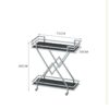 ZCMEB European Style Iron Dining Car Hotel Dessert Cart Food Delivery Dishes Collection Cart Kitchen Food Delivery Cart (Color : D, Size : 70 * 3