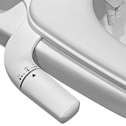 Bidet Attachment for Toilet UK - WITHLENT Ultra-Slim Bidet with Non-Electric Dual Nozzle(Frontal & Rear Wash) Adjustable Water Pressure, Toilet S