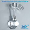 Wansiven Hand Shower Holder, 360° Adjustable Shower Holder Strong Paste Shower Head Holder No Drilling Universal Shower Holder Wall Mount ABS Pla