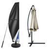 wiipara Parasol Cover with Rod, Cantilever Parasol Protective Cover fit for 2-4m Waterproof UV-Block Windproof Large Umbrella Cover with Zip and