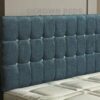 CROWNBEDSUK Omega diamante chenille headboard in 2ft6,3tf,4ft,4ft6,5ft,6ft (4FT SMALL DOUBLE, Grey)