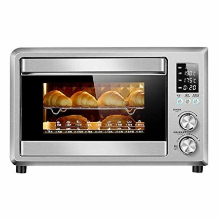 KKYKP Toaster Oven, Pizza Maker, Large Capacity, Stainless Steel,Tabletop Heating Six-Tube Heating And Liner Including Baking Tray Grilling Net R