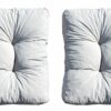 Ambientehome 90406 60 x 40 x 13 cm Lounge Extra Thick Cotton Cushion - Light Grey (2-Piece)
