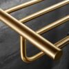 bathroom towel rack Brushed Gold Towel Rail Brass Towel Bar Wall Mounted Towel Holder Storage Rack for Bathroom, Kitchen, Toilet