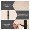 Spurgehom 3 Panel Rolling Room Divider, Folding Partition Privacy Screens, Freestanding Fabric Room Panel, Portable Folding Wall Divider for Offi