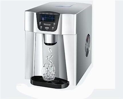 countertop ice machine Ice Maker Countertop, Bullet Clear Ice 9pcs in 6Mins, 33Lbs/Day, 2 Ice Size (S/L), Portable Ice Machine for Home Party ice