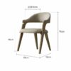 WALNUT Dining Chairs Armrest Comfortable Dressing Table Chair Soft Backrest Furniture Living Room Furniture