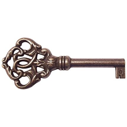 cyclingcolors 1x Vintage Style Open Barrel Skeleton Key Furniture Cabinet Antique Burnished
