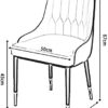dining chair Kitchen Dining Room Furniture Chairs Kitchen Dining Chairs Modern PU Leather High Back Padded Soft Seat Chair Metal Legs Living Room