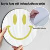 Visgo Preppy Room Decor Smiley Face Mirror - 11.8 Inches Aesthetic Wall-Mounted Mirror for Teen Girls Bedroom, Wall Decor, and Dressing Table | E