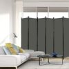 6 Panel Folding Privacy Screen, 10 ft. Extra Wide Partition Room Divider Portable Office Walls Dividers Room Separator, Grey
