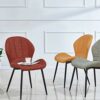 dining chair Kitchen Dining Room Furniture Chairs Set Of 4 Modern PU Padded Dining Chair Leisure High Back Chairs For Office Kitchen Parties Brea