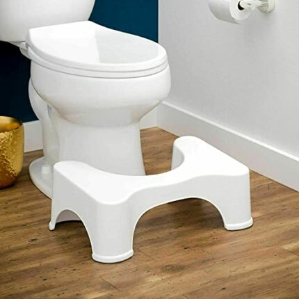 MAXPERKX Antibacterial Squatting Toilet Stool- 7-Inch Anti Slip Easy To Clean Potty Squat Aid For Adult Bathroom Step Stool-Poo Stool For Conspit