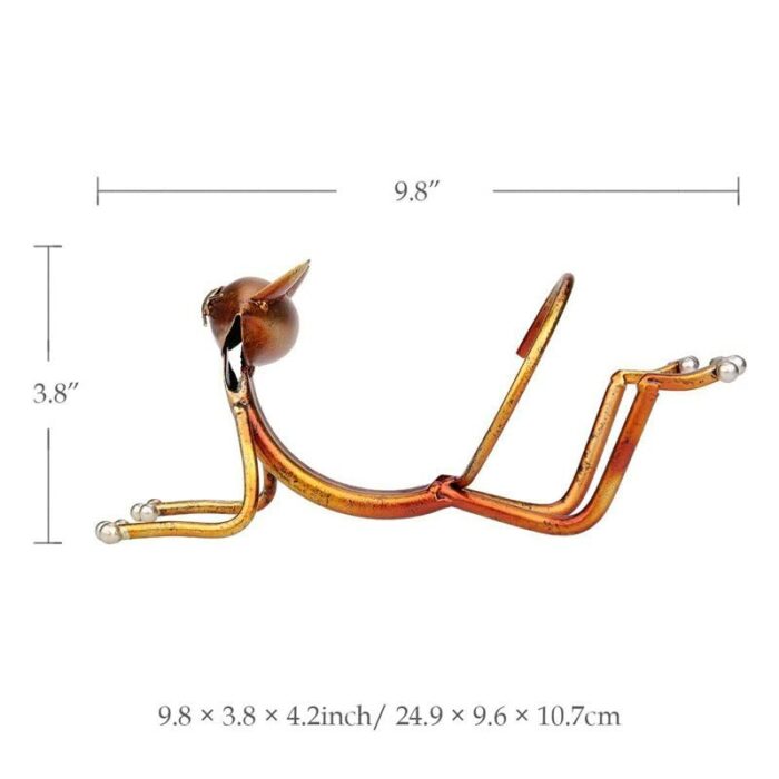 N/A Wine Rack Metal Figurines Animal Craft Gift Wine Rack Office Home Decor Accessories