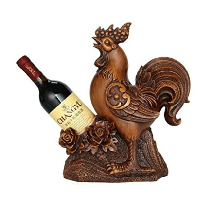 Yalych Home Kitchen Wine Racks Grape Wine Rack Decoration, Zodiac Chicken Resin Wine Tray, Wine Storage Rack, Creative Decoration Rack for Restau