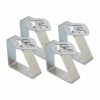 WedDecor Table Clamps Stainless Steel Leaf Design Cloth Secure Clip Holders for Home, Patio, Party, BBQ, Wedding, Indoor and Outdoor Use, 4pcs, L