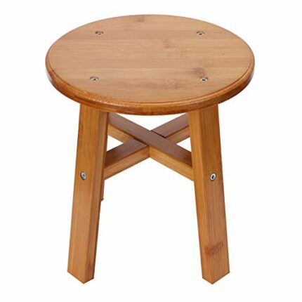 Step Stool, Wooden Child Seat Stool Mini Shower Bench Display Stand for Kitchen Bathroom Bedroom(30 * 24 * 4)