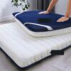 TBIIEXFL Latex Mattress Foldable Slow Rebound Memory Foam Mattresses Thicken Tatami King Queen Size (Color : Wit, Size : 180x200cm(71x79in))