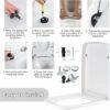 Toilet Seat Soft Close,Square Shaped Toilet Seats Soft Close White Quick Release RectangularToilet Seat Anti-Bacterial Easy Clean Top Fixing Stai