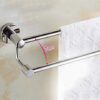 Bathroom Bathroom Shelf Double Bar Towel Rack Storage Rack Kitchen Cloths Hanger Tower -Resistant Shower Holder - Silver Tower Hanger/50Cm