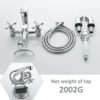 Victorian Bath Taps with Shower,Luckyhome Traditional 1/4 Turn Dual Lever Bathroom Tub Tap Mixer,Chrome