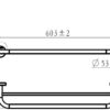 Towel Rail,bathroom towel rack Tower Hanger Stainless Steel,Double Pole bathroom towel rack,Bathroom Accessories Shelter-23.62 Inch,Chrome