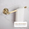 Wall Mounted Brass Single Pole Bar Towel Rail with Antique Design, Mounting Accessories Included, 11.42 x 2.95 inches