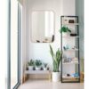 AOAOPQ 17x26 inch Rose Gold Aluminium Steel Metal Framed Bathroom Mirror for Wall Mounted Rounded Rectangular Bathroom Vanity Mirror