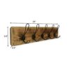 WRIGHTMART Rustic Wooden Coat Rack, Wall Mounted 5 Hook, Home Wall Décor, for Entryway, Kitchen, Bedroom, Bathroom, Hat, Towel, Backpack Hanger,