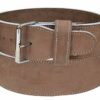 Damn-Fit® Powerlifting Belt for Weight Lifting - 4” Wide 10mm Thick Single Prong - Original Cowhide Nubuk Leather, Crossfit Bodybuilding Deadlift