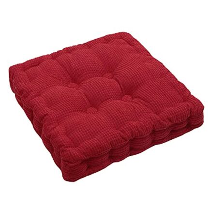 ASDF Garden Furniture Pad, Outdoor/indoor Water Thicken 2 Seater Bench And Patio Furniture Pad Cushion 55x55cm red-3