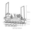 OUSIKA Wine Racks,Wine Glass Rack Cabinet Holder - Wall Bottle Glass Shelf Ceiling, Wine Cabinet Barniture, Wine Storage Display