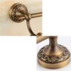 Bathroom Double Towel Rack Towel Bar Antique Copper Towel Hanging Bronze Balcony Bathroom Kitchen Towel Bracket Wall Hanging Tower Hanger/40Cm