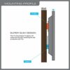 QualGear Universal Ultra Slim Low Profile Picture Hanging Style Wire Rope Stainless Steel Wall Mount for LED TV Upto 37-70-Inch