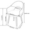 dining chair Kitchen Dining Room Furniture Chairs Kitchen Dining Chairs Set Of 4 Modern PU Leather Hollow Out Back Padded Soft Seat Living Room C