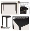 DINGZZ 5 Piece Kitchen Dining Table Set 1 Wooden Table + 4 Chairs Set For Restaurant Espresso