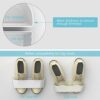 Yocice Wall Mounted Shoes Rack with Sticky Hanging Strips, Plastic Shoes Holder Storage Organizer,Door Shoe Hangers (SM03-White-4)