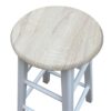 BHVXW Dining Room Kitchen Foldable Wooden Handle Semicircle Dining Cart With Round Stool White