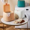 XYZMDJ Mini Semi-automatic Washing Machine Small Underwear Socks Portable Washer Machine Smart Touch Timings (Color : Orange, Size : 25w)