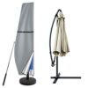wiipara Parasol Cover with Rod, Cantilever Parasol Protective Cover fit for 2-4m Waterproof UV-Block Windproof Large Umbrella Cover with Zip and